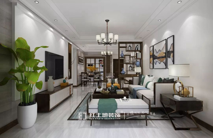 99平米新中式裝修設(shè)計，獨具魅力的東方神韻！