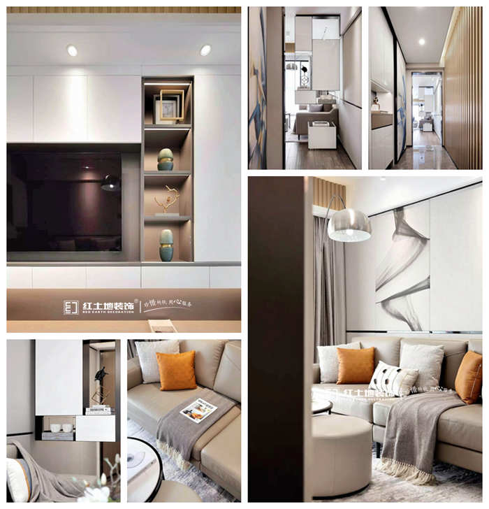 紅土地設(shè)計案例分享，65平米小戶型設(shè)計，詮釋現(xiàn)代精致生活美學(xué)！