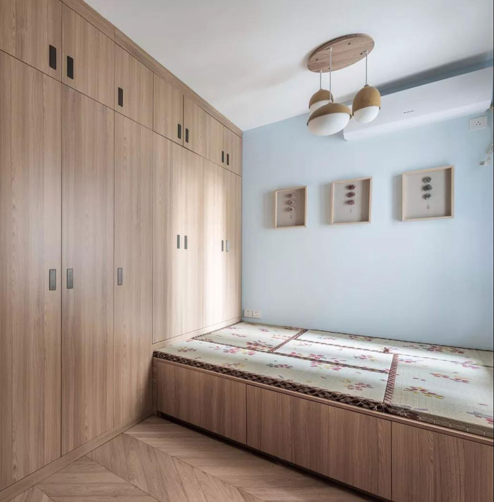 珠海85㎡日式新房裝修，原木與白完美結(jié)合