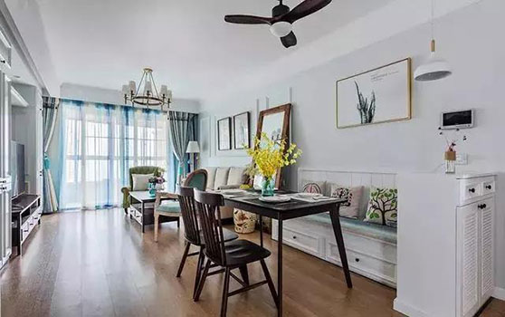 打造88㎡美式小三居，新房裝修前后效果圖對比