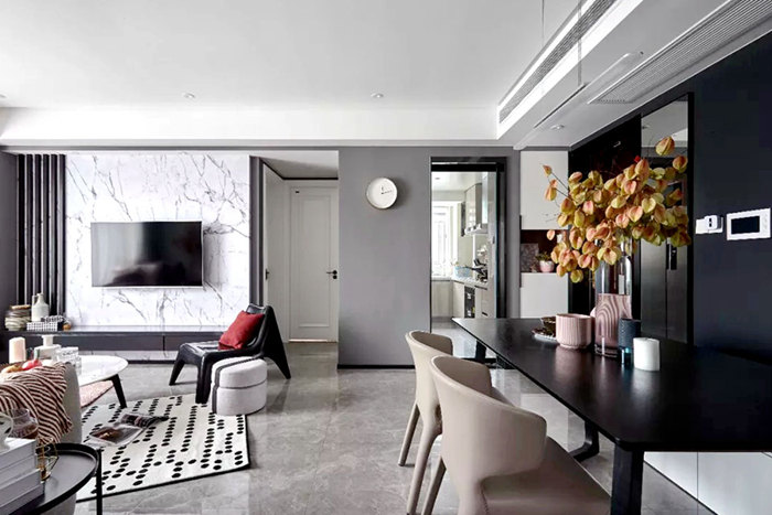 90平米現(xiàn)代簡約風(fēng)，珠海90后年輕時(shí)尚的家優(yōu)雅又有質(zhì)感！