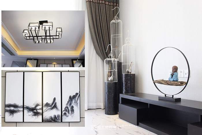 珠海紅土地裝飾實(shí)景裝修案例，新中式古典之間清雅古風(fēng)！