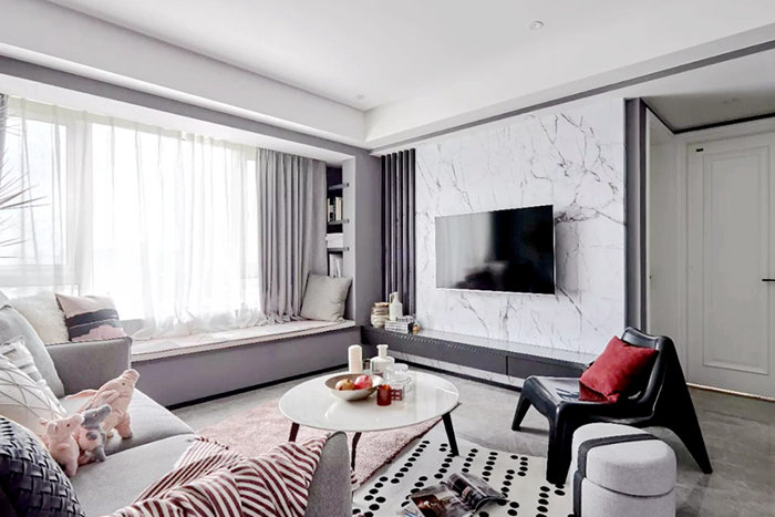 90平米現(xiàn)代簡約風(fēng)，珠海90后年輕時(shí)尚的家優(yōu)雅又有質(zhì)感！