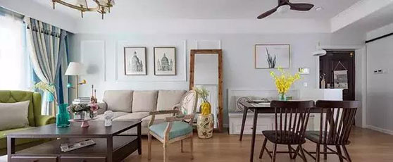 打造88㎡美式小三居，新房裝修前后效果圖對比