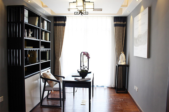 珠海紅土地裝飾實(shí)景裝修案例，新中式古典之間清雅古風(fēng)！