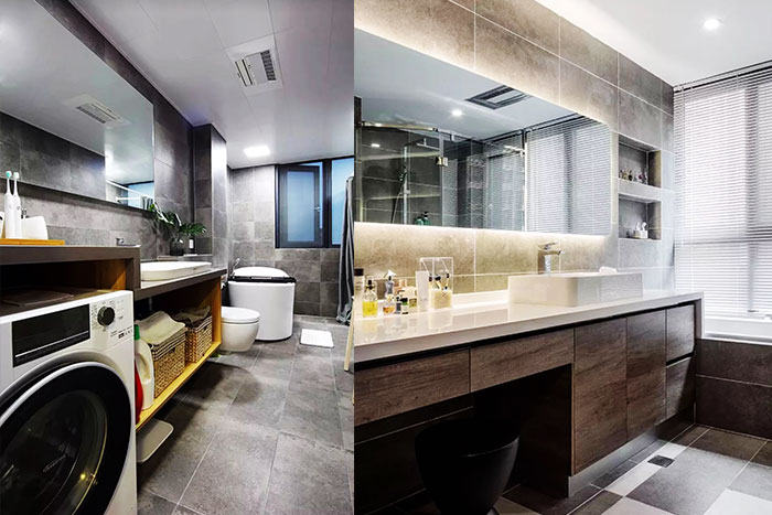 和很丑的裝修說(shuō)再見(jiàn)，衛(wèi)生間墻磚地磚這樣搭配，更美！