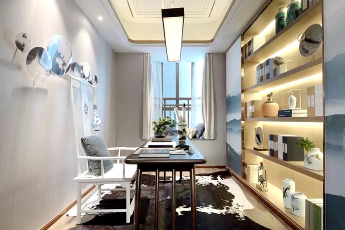 140平米新中式大宅裝修設(shè)計，雅致東方的詩意禪韻！