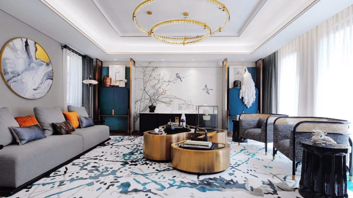 美式風(fēng)格新房裝修設(shè)計(jì)案例，孔雀藍(lán)打造幸福的家！