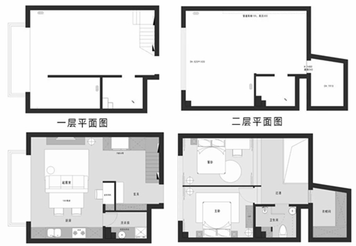 50㎡ LFOT空間舊房改造，精巧時(shí)尚北歐風(fēng)讓人眼前一亮！