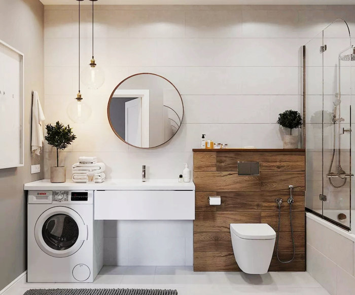5㎡的衛(wèi)生間怎么放洗衣機(jī)？這30個(gè)設(shè)計(jì)真高級(jí)！