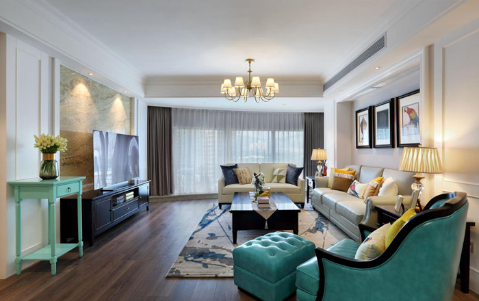 125平美式風(fēng)，不僅高貴典雅,并且處處充滿著藝術(shù)氣息!
