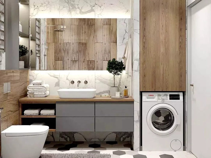 5㎡的衛(wèi)生間怎么放洗衣機(jī)？這30個(gè)設(shè)計(jì)真高級(jí)！