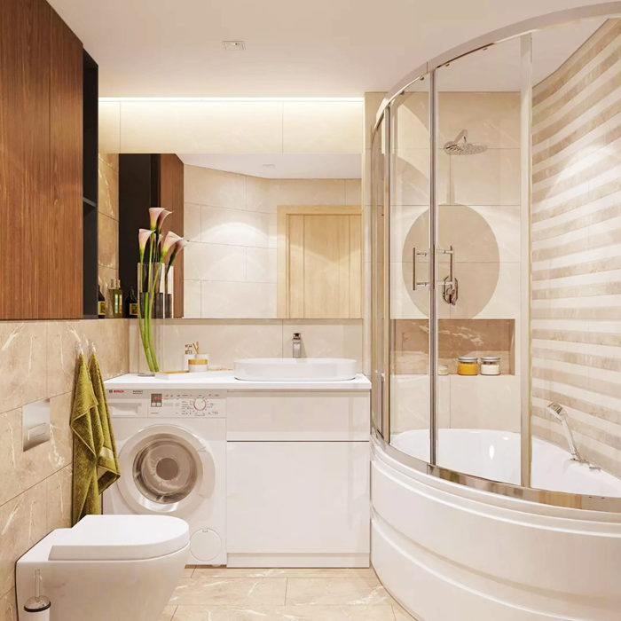 5㎡的衛(wèi)生間怎么放洗衣機(jī)？這30個(gè)設(shè)計(jì)真高級(jí)！