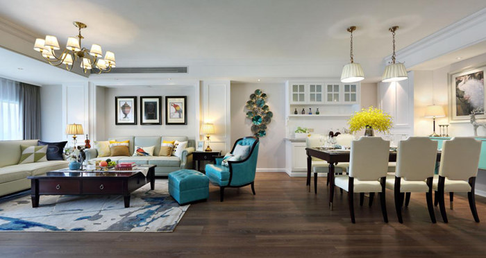 125平美式風(fēng)，不僅高貴典雅,并且處處充滿著藝術(shù)氣息!