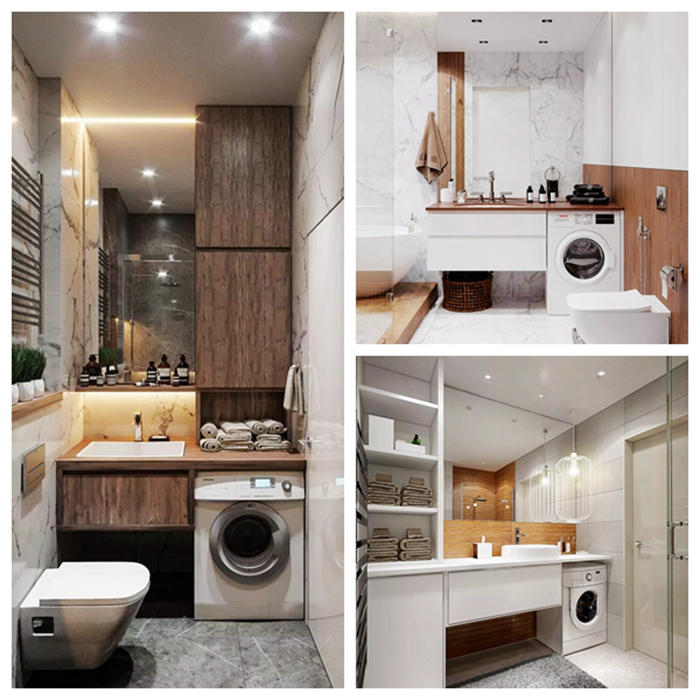 5㎡的衛(wèi)生間怎么放洗衣機(jī)？這30個(gè)設(shè)計(jì)真高級(jí)！