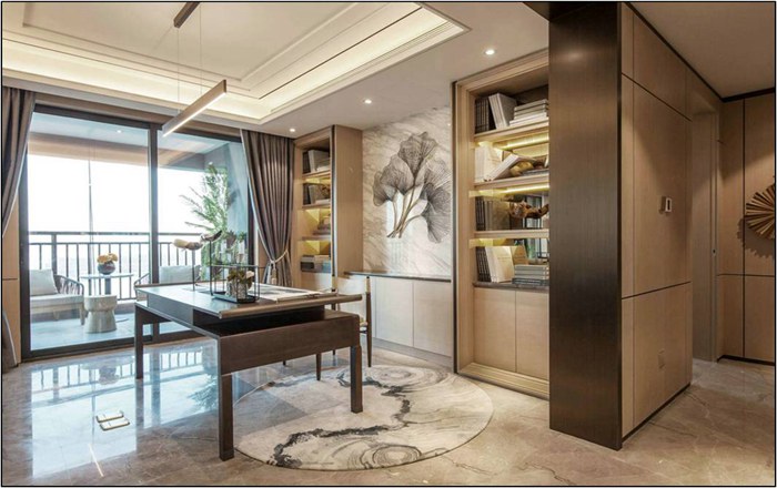 198㎡新中式別墅裝修設(shè)計(jì)，樸素雅致的山水，點(diǎn)綴舒適家的意境