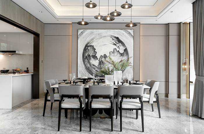 珠海新中式裝修，水墨山水的東方詩境。