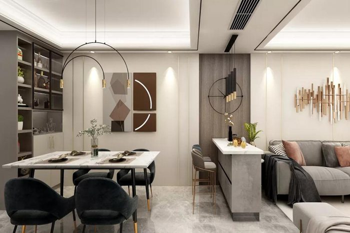 光與影的珠?，F(xiàn)代簡約裝修設(shè)計案例，表現(xiàn)出喜劇的張力。