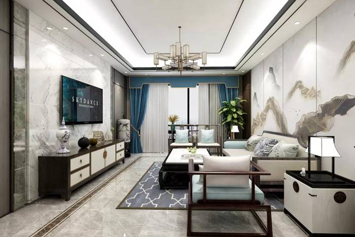 新中式的珠海裝修案例設(shè)計(jì)，大氣、淡然。