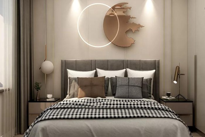 光與影的珠海現(xiàn)代簡約裝修設(shè)計案例，表現(xiàn)出喜劇的張力。