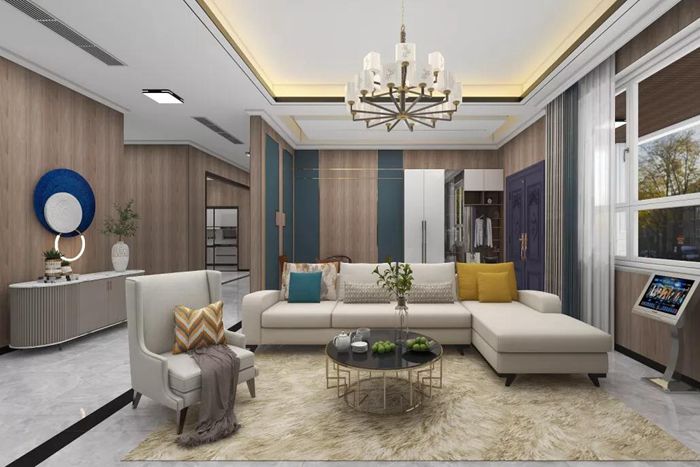 珠海極簡的灰白裝修空間，溫暖舒適。