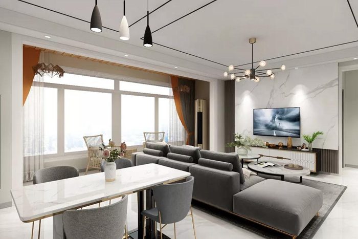 流暢的極簡線條，強有力的珠海裝修表達。