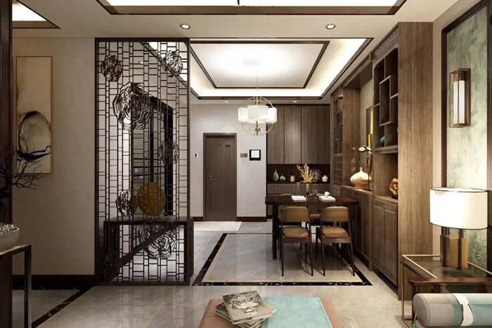 珠海新中式裝修營造出空與靜的特征