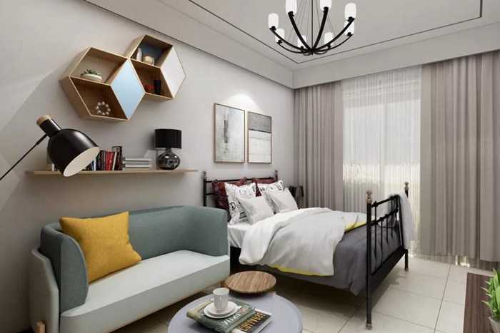 工業(yè)北歐風(fēng)的珠海舊房改造裝修，清靜淡然