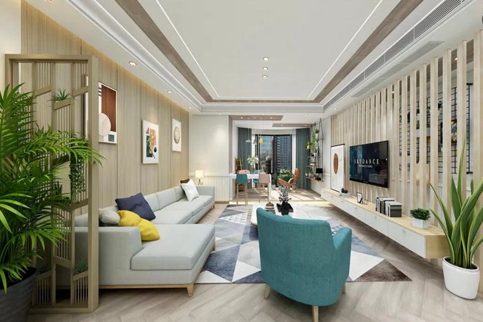 珠海裝修改造北歐風格設計，全屋增加了層次感的造型