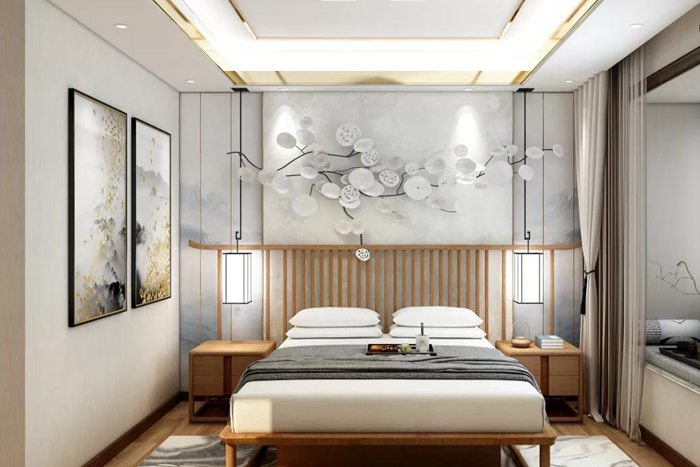 珠海裝修注重享受生活，新中式的裝修打造一個(gè)精致的生活。