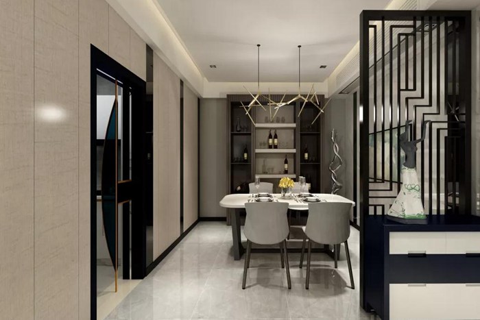 珠海舊房改造裝修體現(xiàn)了一個現(xiàn)代、精致、寧靜的色彩、高品質(zhì)的空間