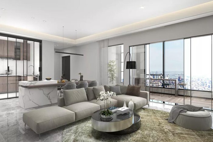 珠?，F(xiàn)代開放式裝修案例設計，拓寬了視野