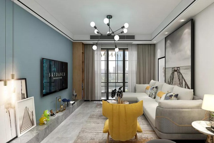 珠海現(xiàn)代舊房翻新改造案例，為質(zhì)樸的空間增添了年輕的氛圍