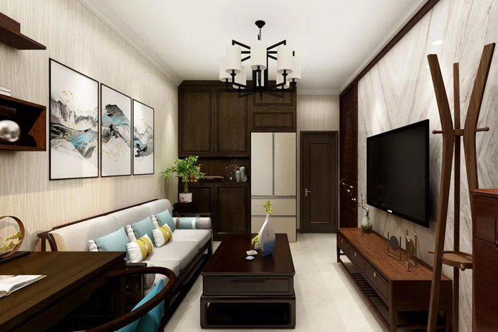 和諧的珠海舊房翻新色調(diào)，使裝修空間具有整體感