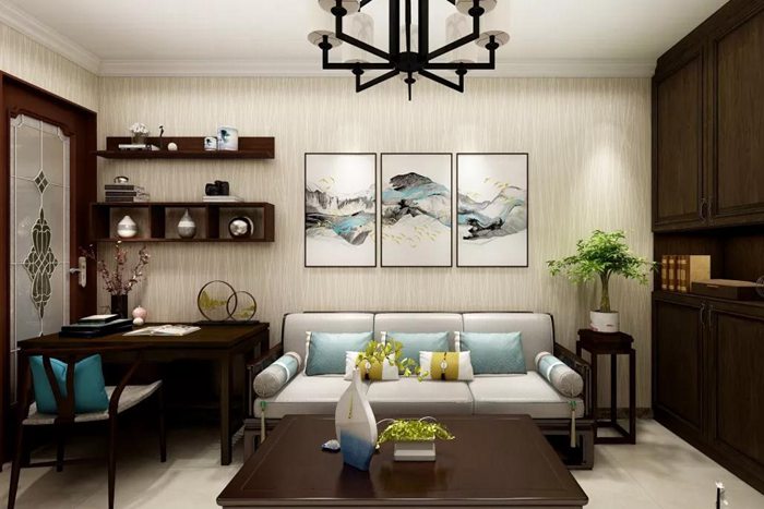 和諧的珠海舊房翻新色調(diào)，使裝修空間具有整體感