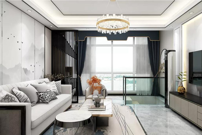 新中式的珠海裝修設(shè)計(jì)，呈現(xiàn)極簡(jiǎn)的素雅之意