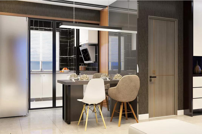 珠海老破小的舊房翻新裝修成黑白現(xiàn)代風(fēng)格，簡約大方