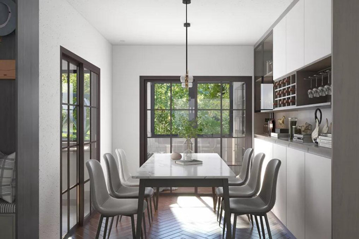 珠海現(xiàn)代簡(jiǎn)約的裝修空間清晰明亮素雅