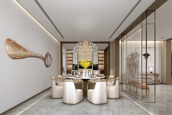 珠海別墅裝修丨暖色調(diào)現(xiàn)代簡(jiǎn)約私宅